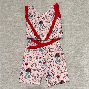 Shop the Magic Box Crop and Biker Short Little Mermaid Set